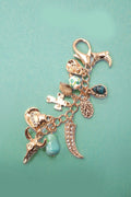 Western Porcelain Cross Boot Cowboy Hat Bag Charm