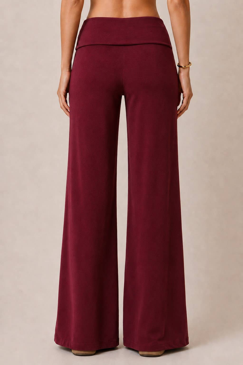 Soft Wide Leg Fold Over Louange Pants