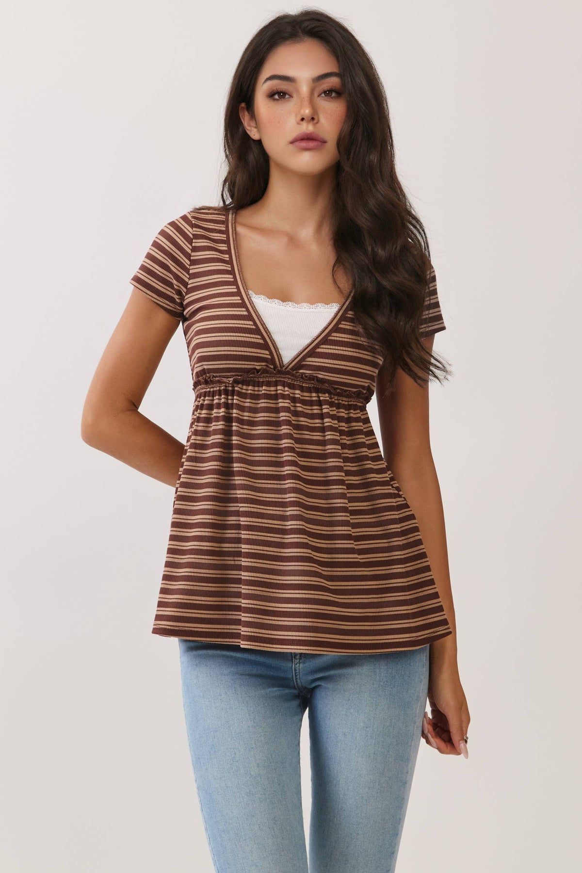 Cocoa Sweetheart Babydoll Top