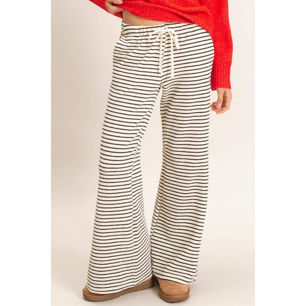 Striped Wide Leg Pants - Copper & Linen