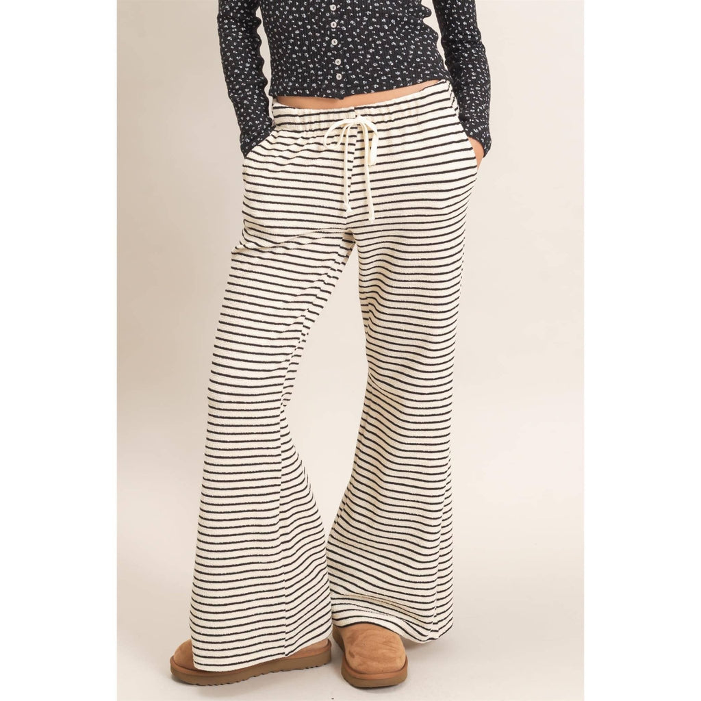 Striped Wide Leg Pants - Copper & Linen