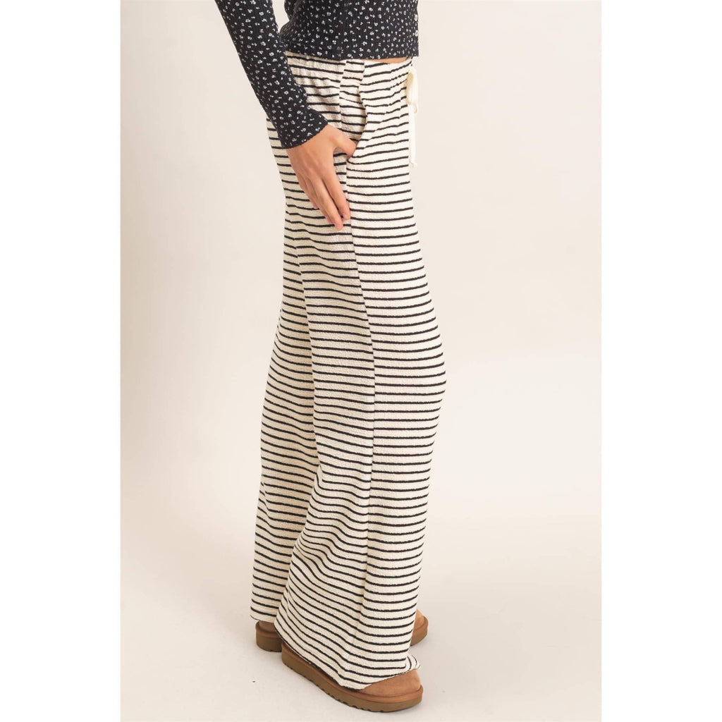Striped Wide Leg Pants - Copper & Linen